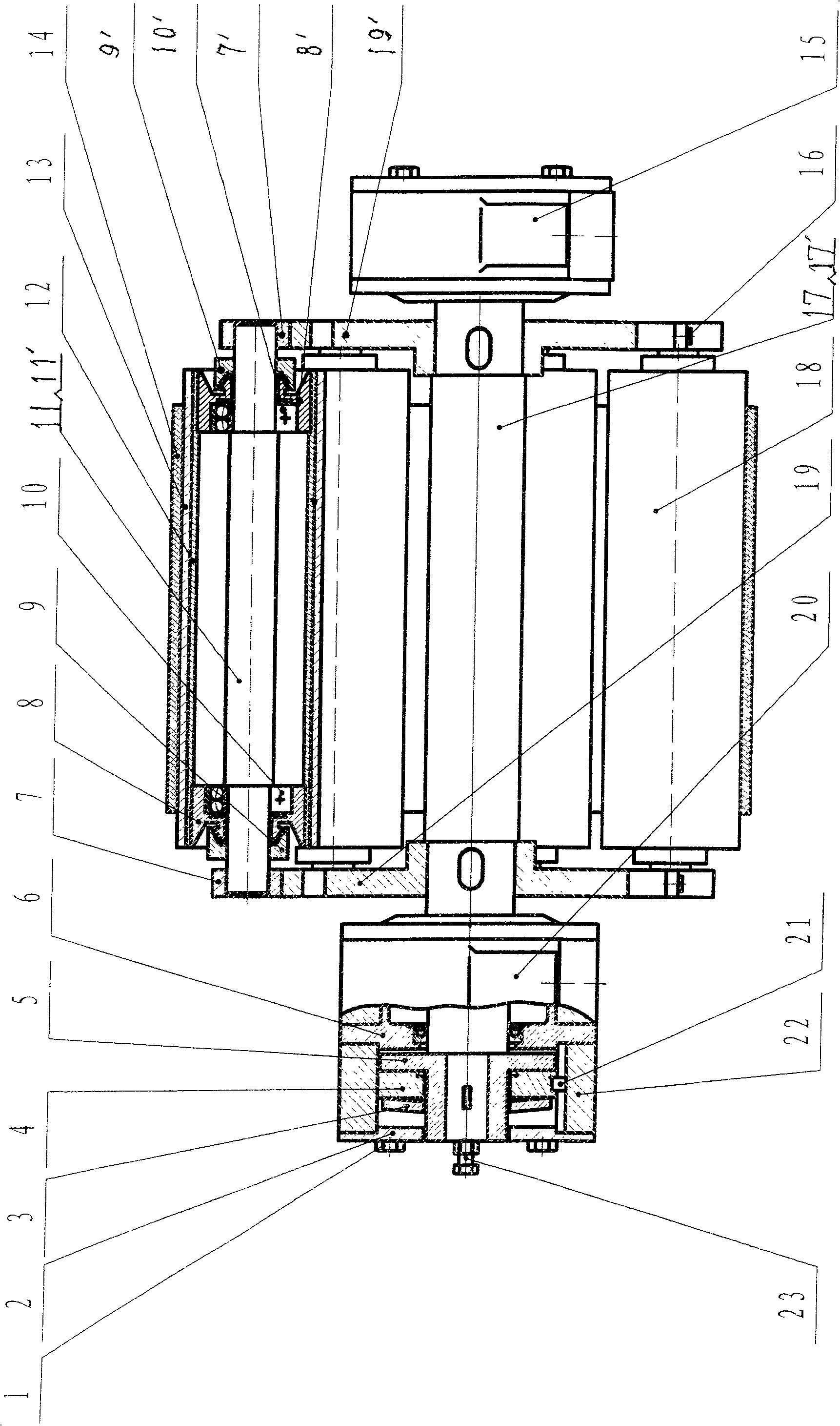 Planetary combined cylinder for belt conveyer