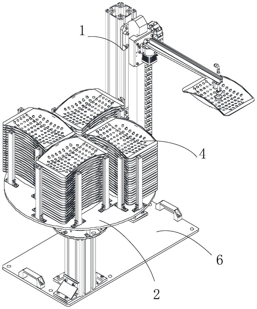 Food container transfer device and transfer method