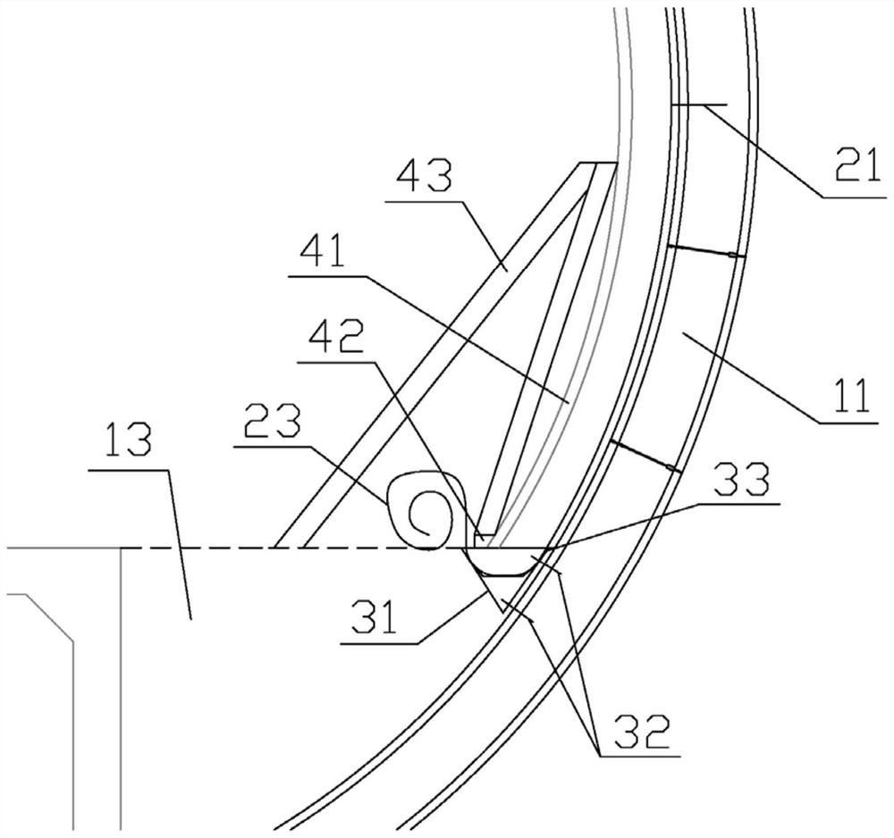 Method for large-diameter shield tunnel segment monitoring cable to pass through second lining