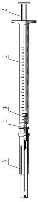 Rubber plug locking type auto-destruct syringe