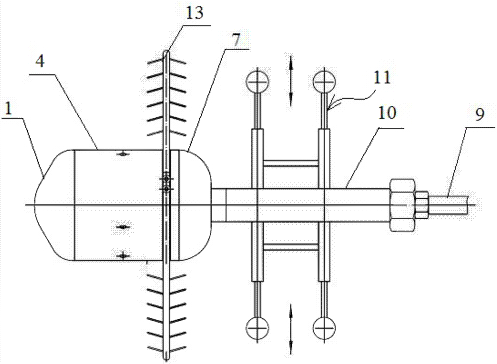 Pressure-driven impulse type pipeline washing brush