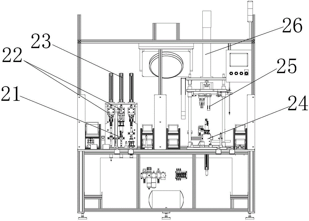 Assembly test line for gear-shifting assistance air cylinders and assembly test method