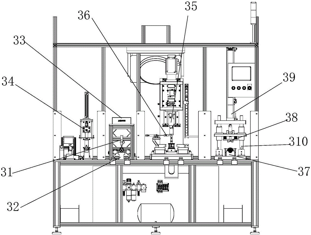 Assembly test line for gear-shifting assistance air cylinders and assembly test method