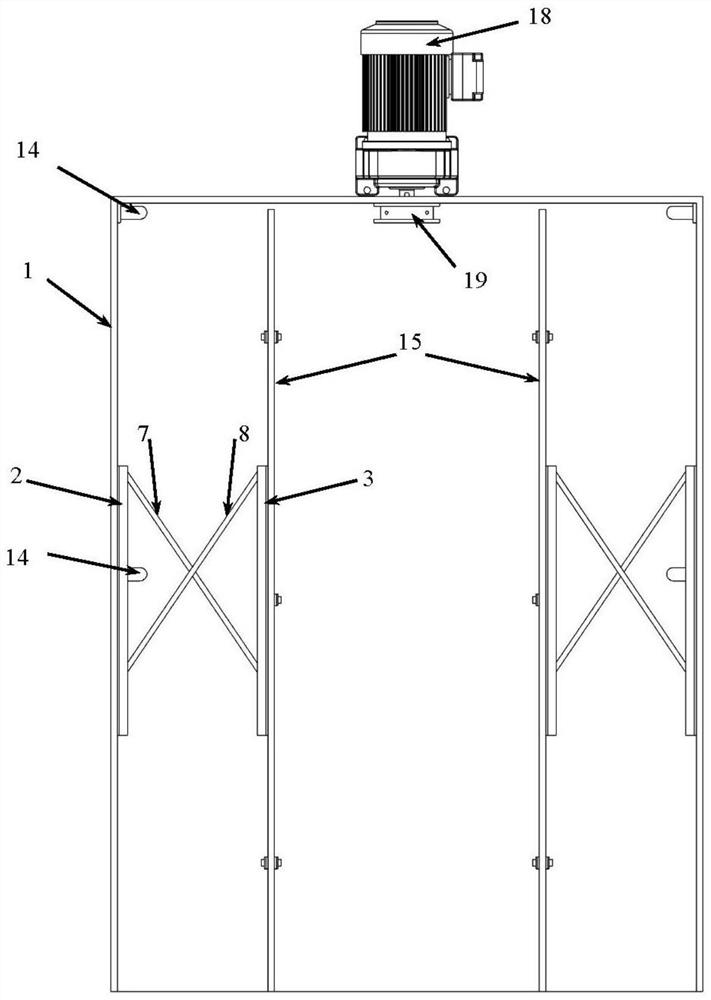 A recovery device with adjustable width for recovery test of unmanned boat