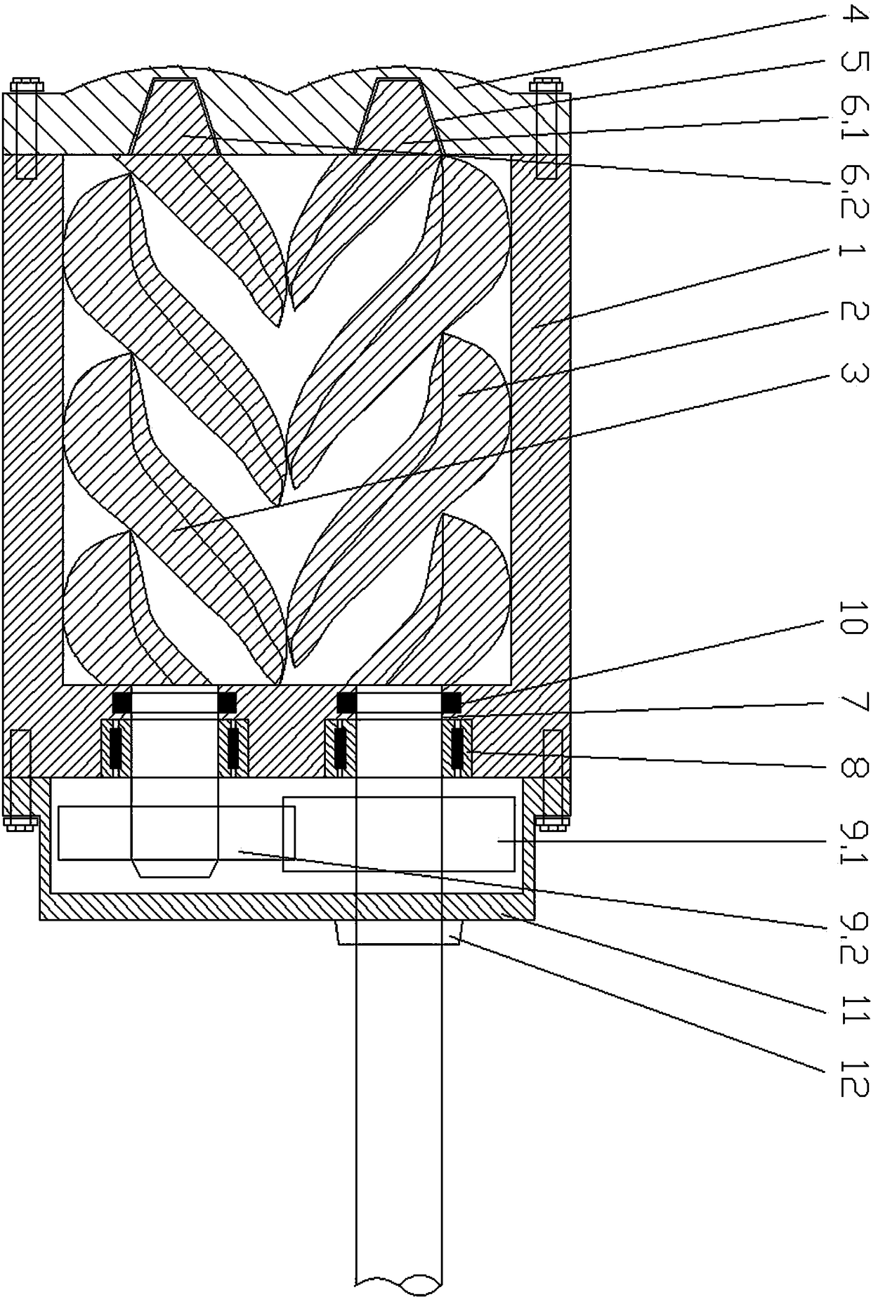 Supporting device of screw compressor