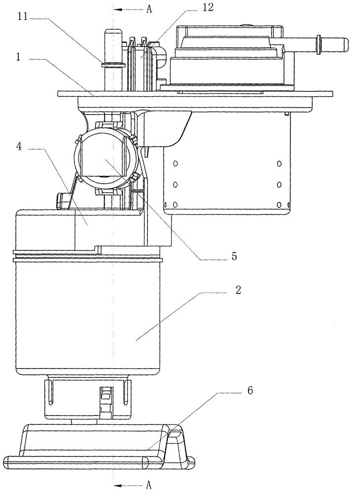 Electric fuel pump assembly of one-piece automobile