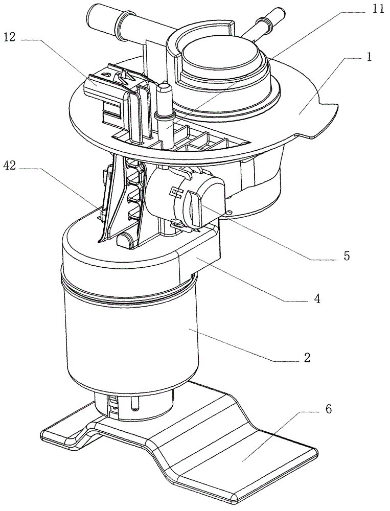 Electric fuel pump assembly of one-piece automobile