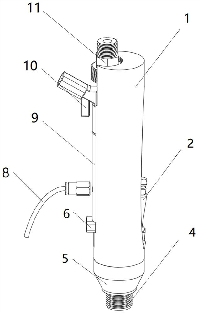 Air-assisted jet flow flame ignition device and ignition method thereof