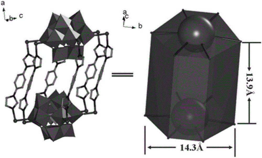 Encapsulated [VW12]4-cluster metal organic nanotube micropore crystalline state material, and preparation method and application thereof