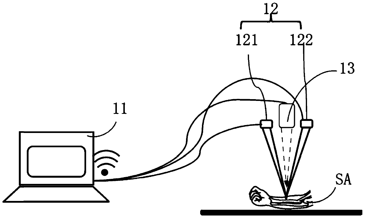 Burnt tissue diagnosing and treating system