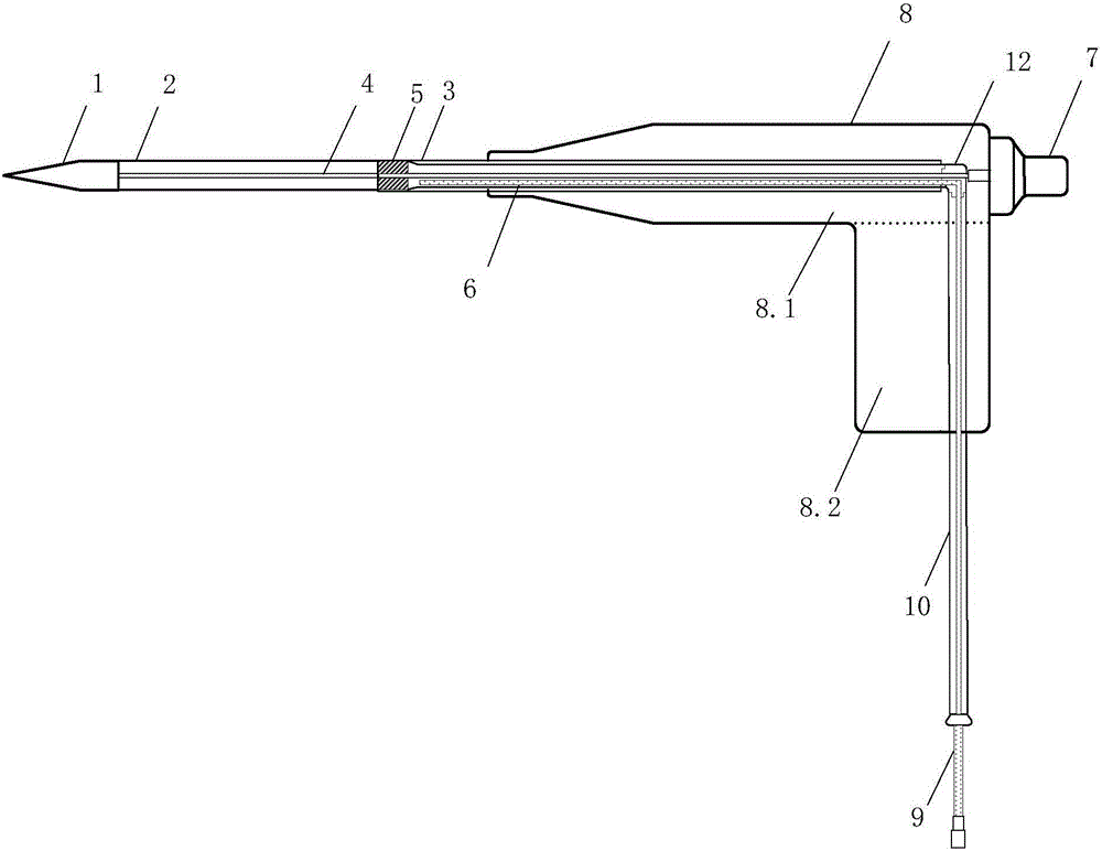 Water-cooled microwave ablation needle using 433MHz frequency