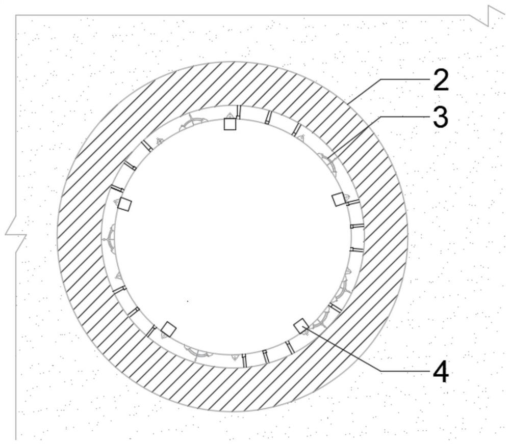 A full-face rock formation construction method in which the mud-water shield develops cracks