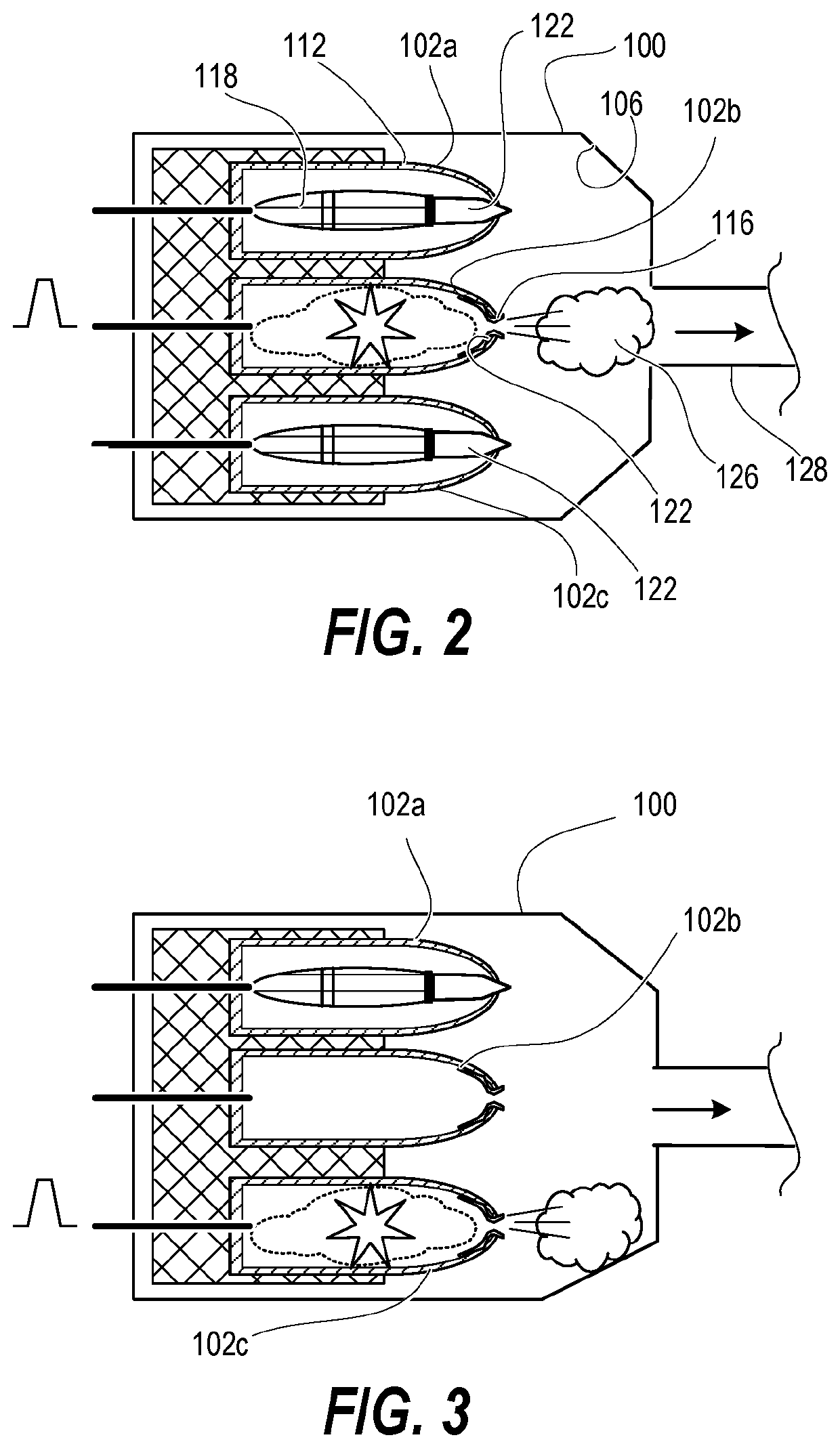 Selectable force gas generator