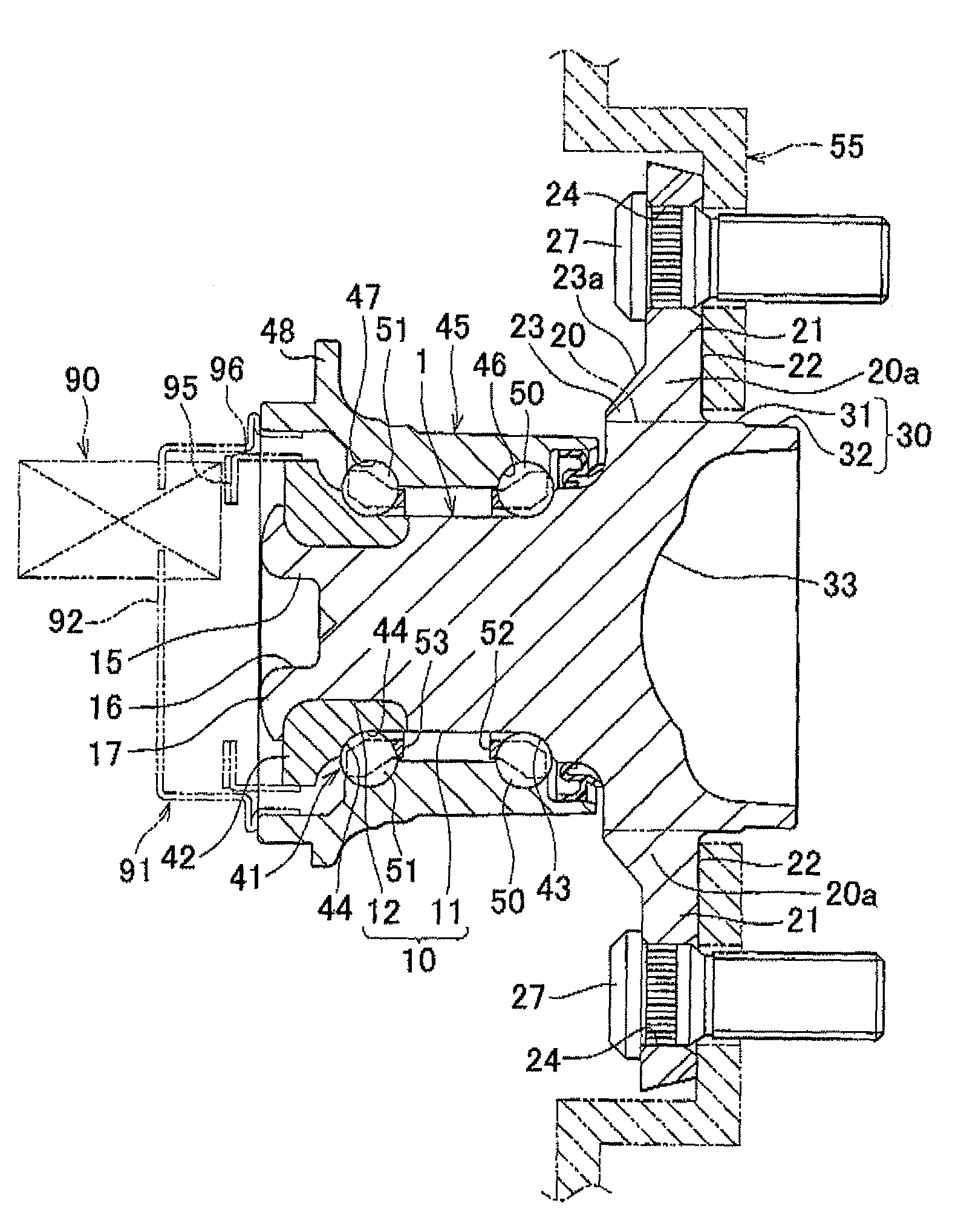 Wheel bearing device and manufacturing method therefor