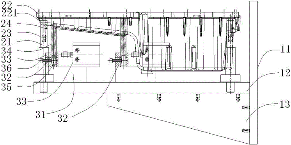 Oil pan machining device