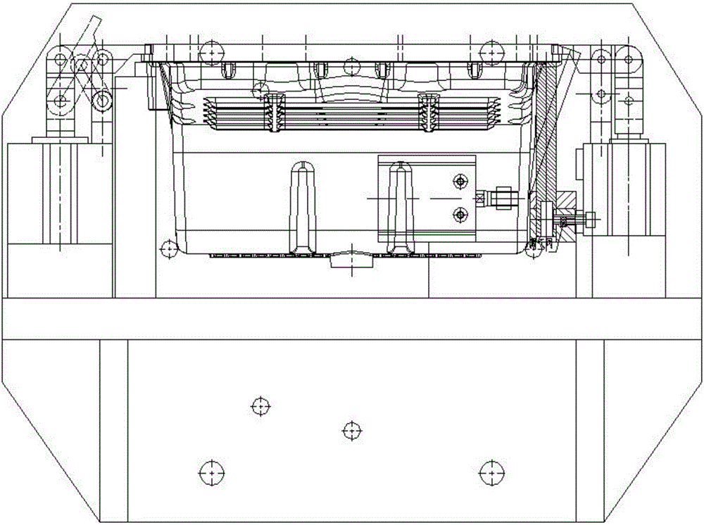 Oil pan machining device