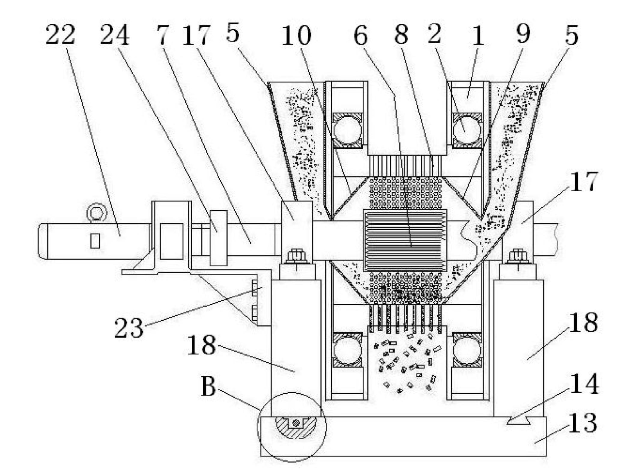 Moving roller-type circular mould granulator