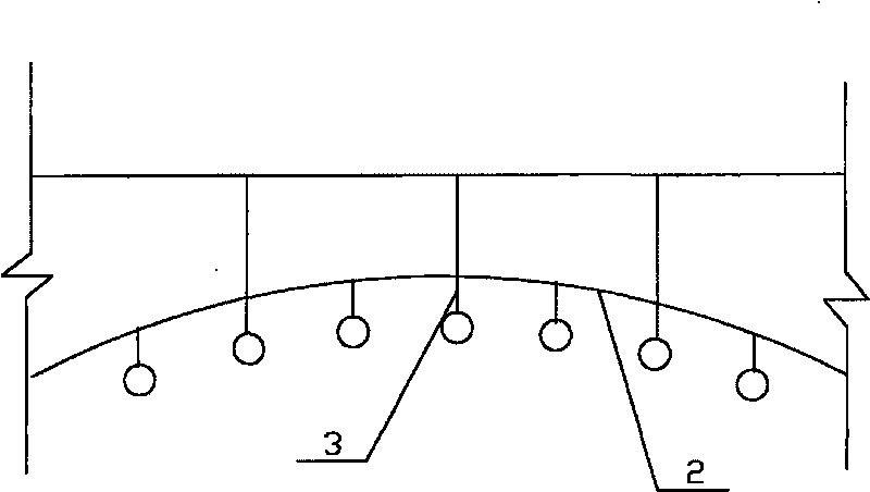 Arch bridge deflection measuring apparatus