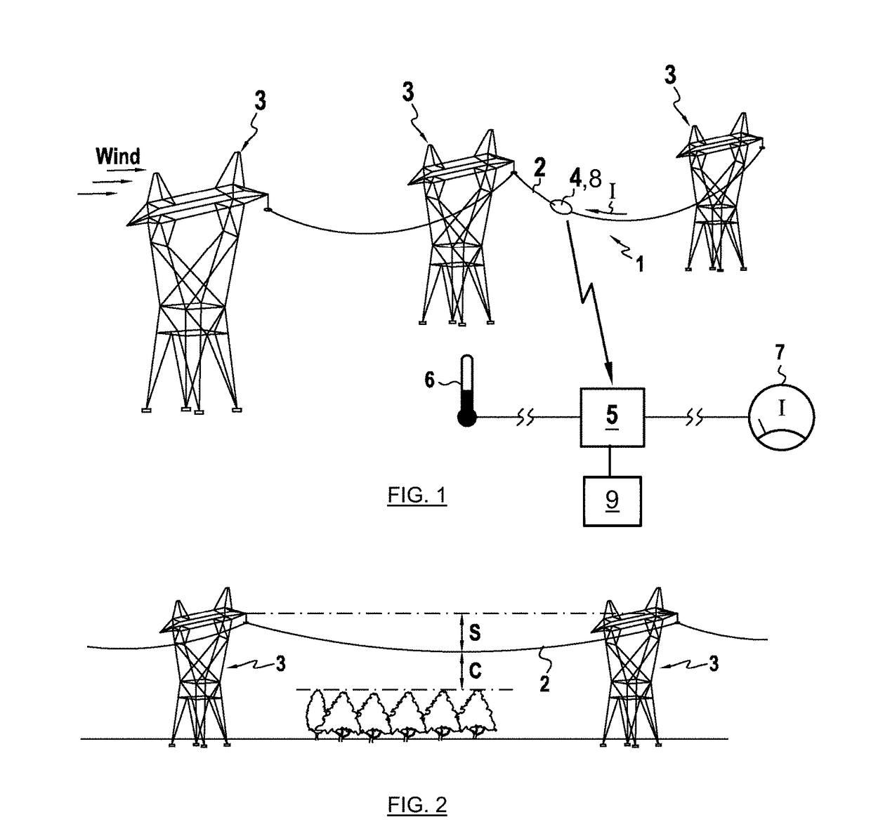 Method and System for Measuring/Detecting Ice or Snow Atmospheric Accretion on Overhead Power Lines