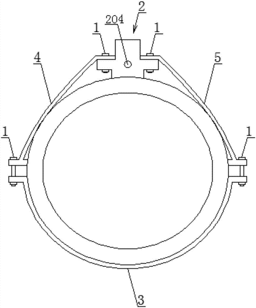 Non-welding fixing equipment for low-pressure pipeline small-pore-diameter bore-opening machine