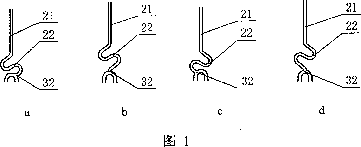 Blood vessel support bracket with little tissue prolapsus after implantation