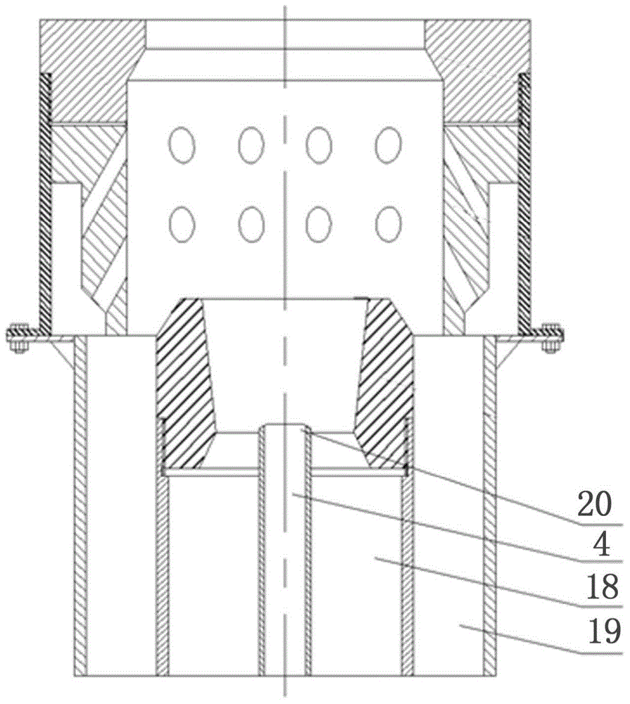 Testing device for measuring cold-state flow field in gas burner based on PIV (particle image velocimetry) technique