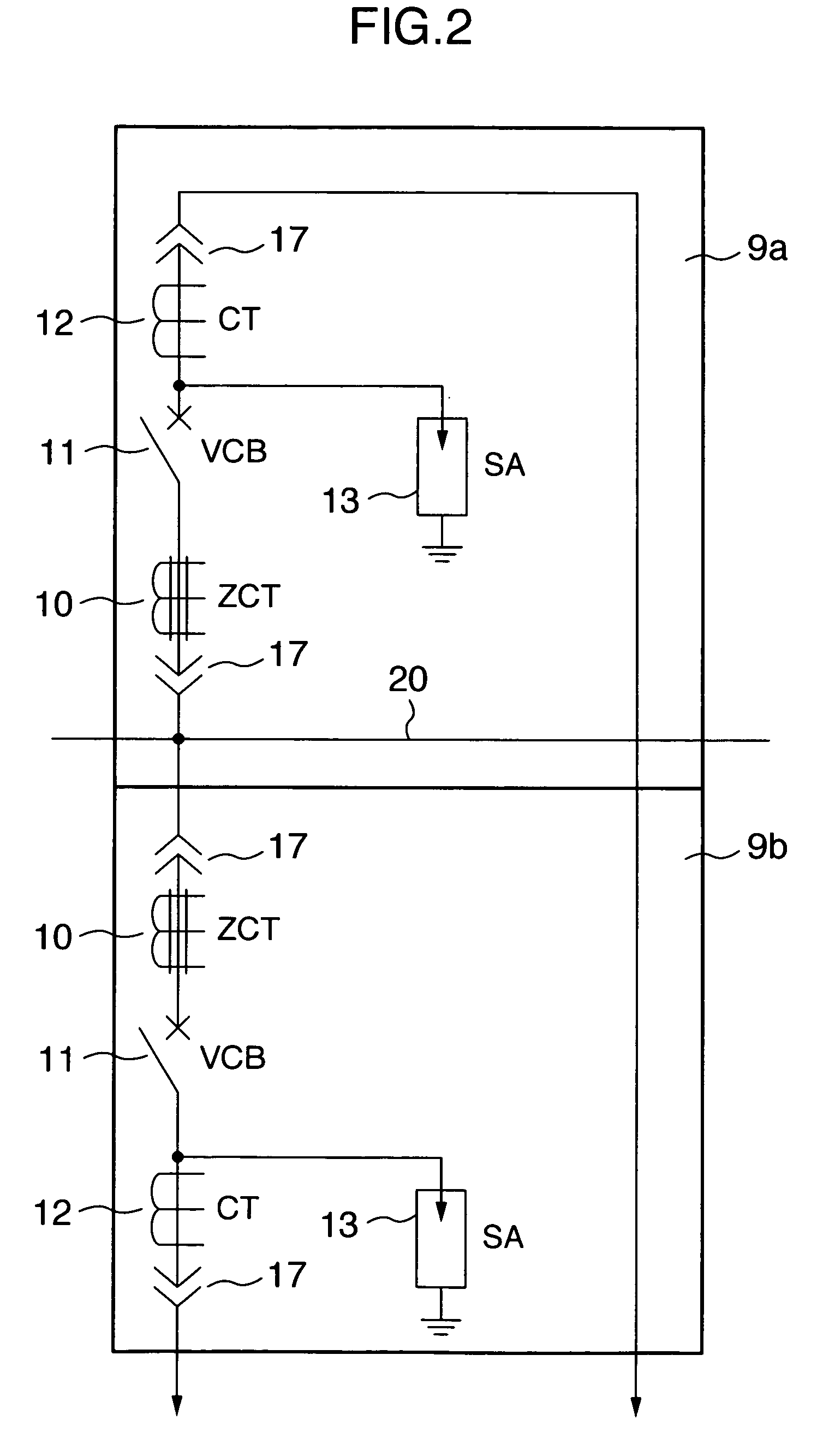 Switching device for power distribution