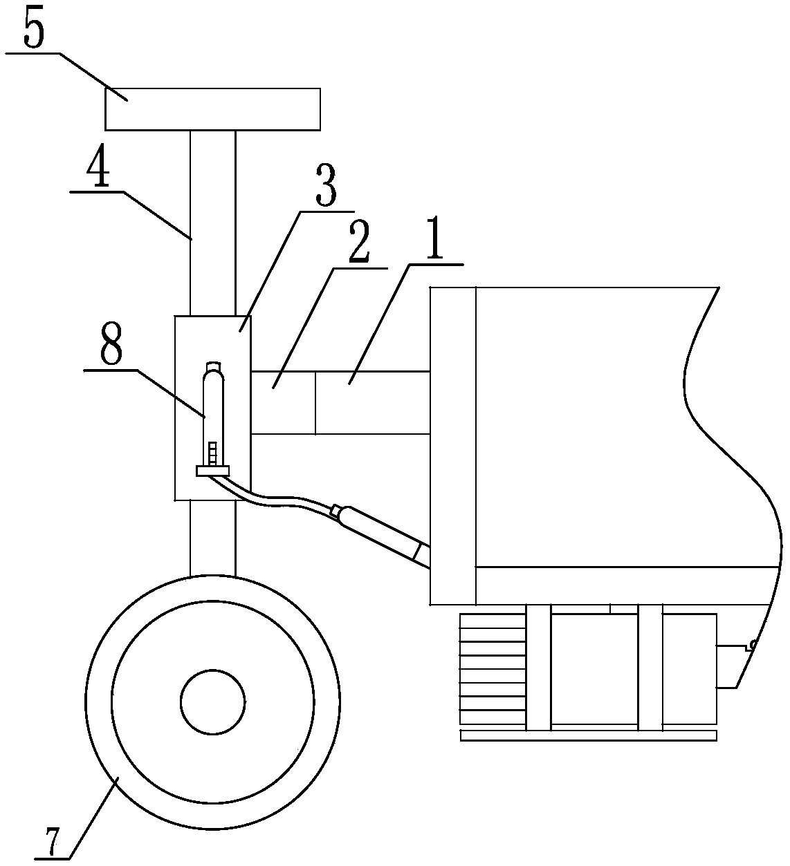 Electric truck reversible steering device convenient to control