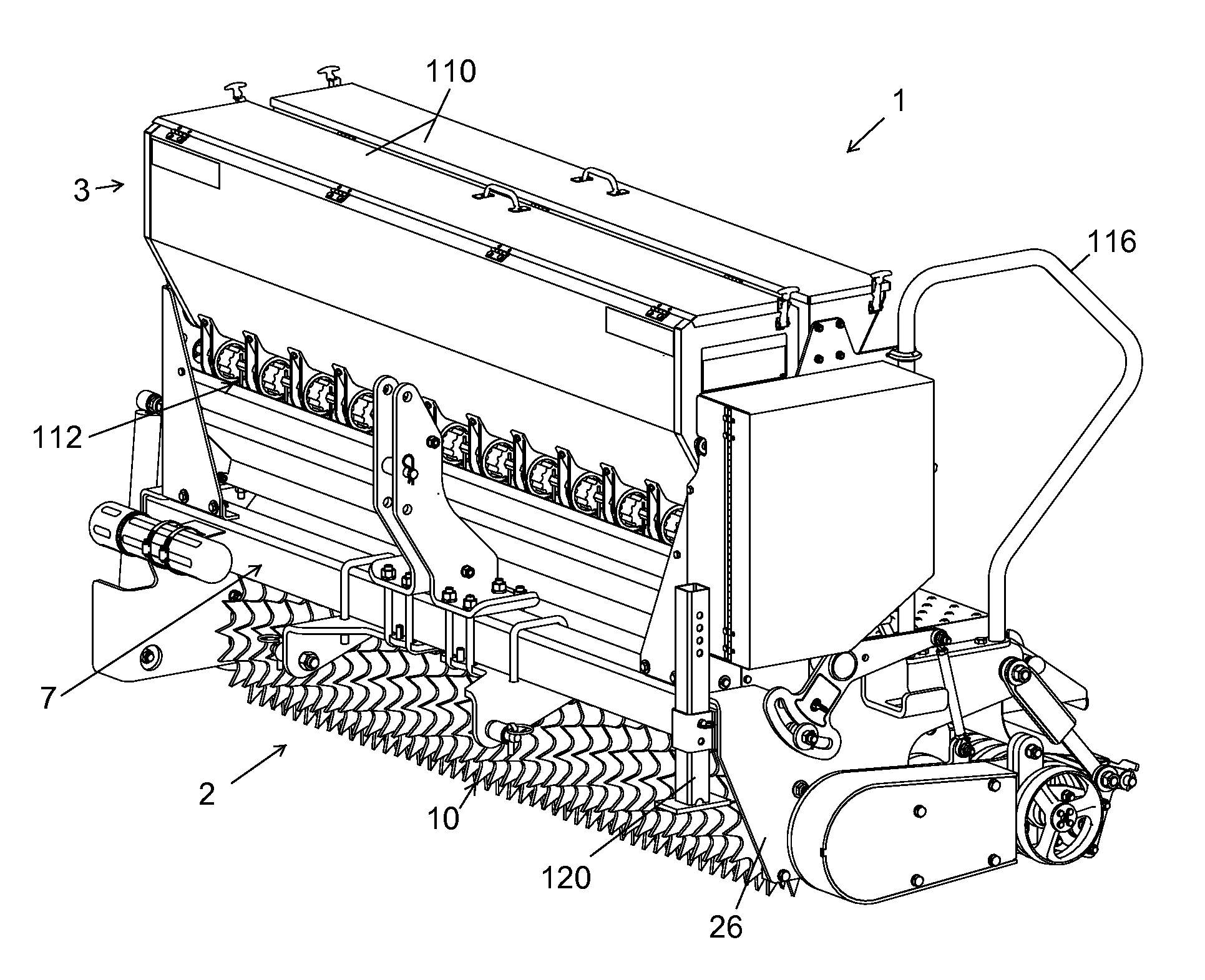 Single pass ground driven tiller and seeder apparatus