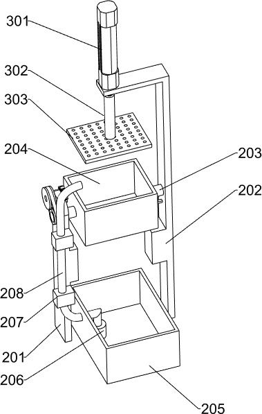 Water immersion type environment-friendly plastic particle cooling device