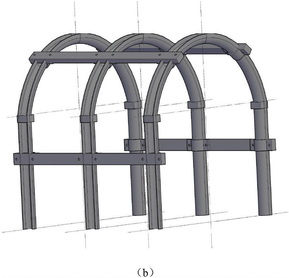 U-shaped steel composite support structure for deep dynamic pressure soft rock roadway and construction method of U-shaped steel composite support structure