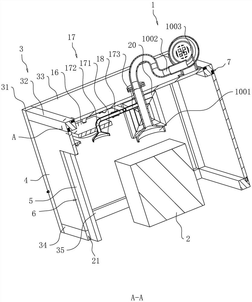 Independent negative-pressure exhaust gas dust removal device