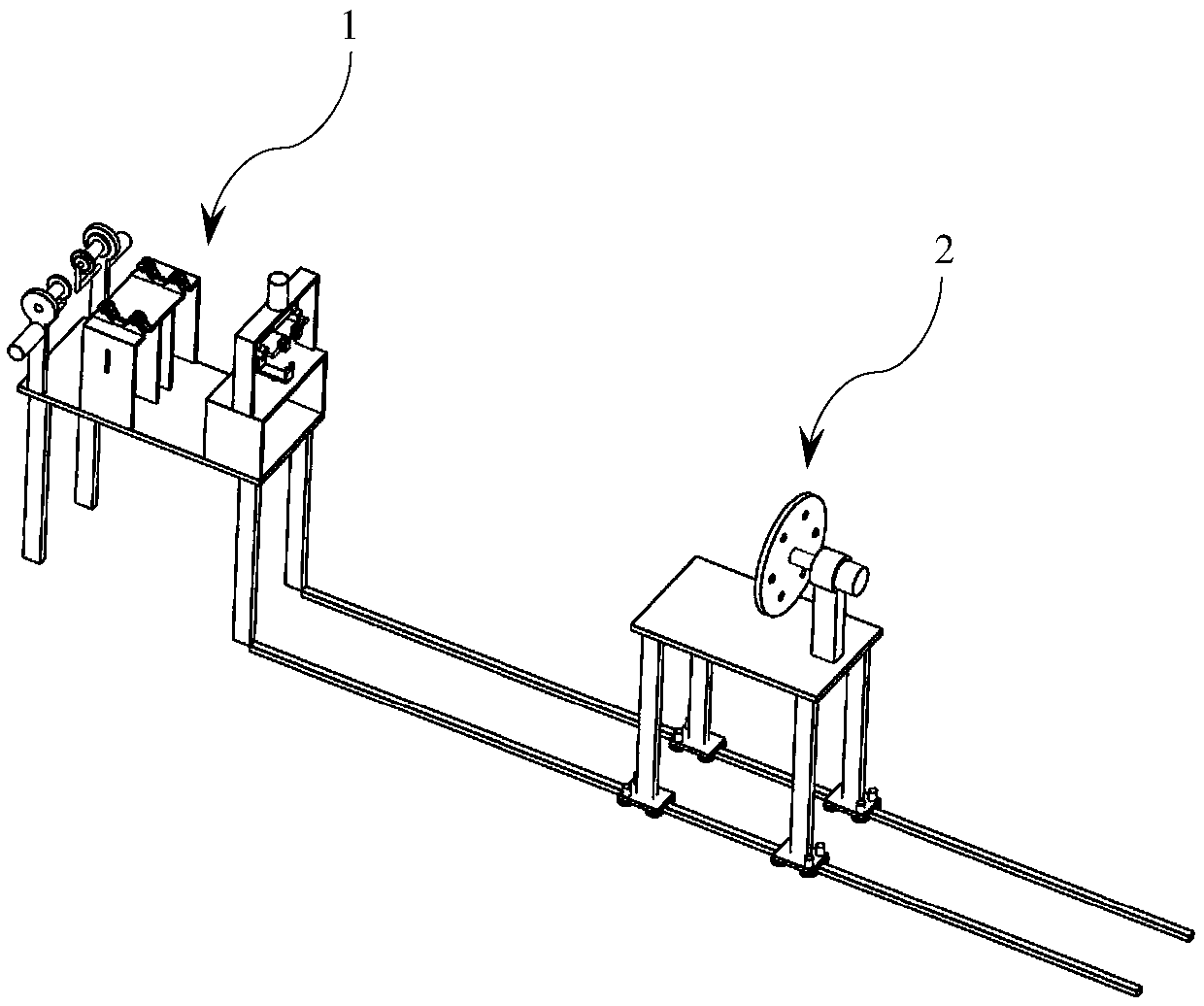 Semi-automatic wire twisting device for equal length parallel twisting of electric heating wires