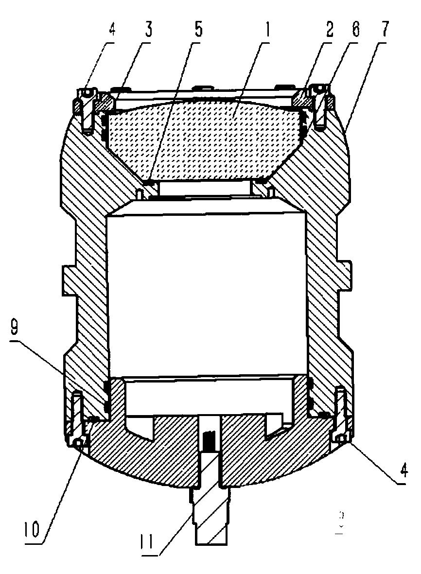 Large depth ocean optical device capable of enhancing sealing