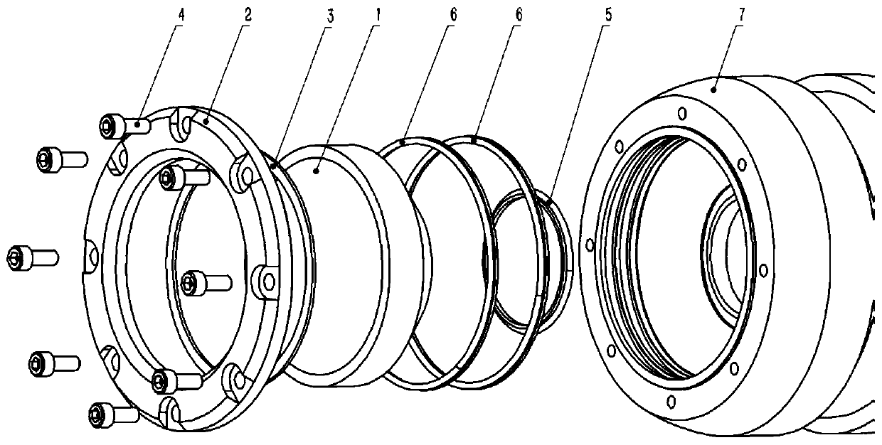 Large depth ocean optical device capable of enhancing sealing