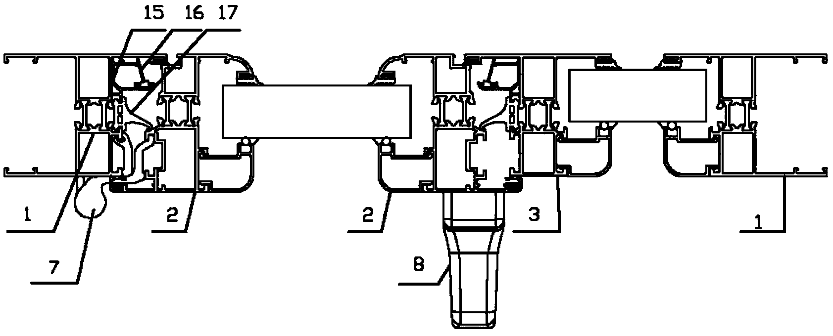 Window with integral invisible screen window