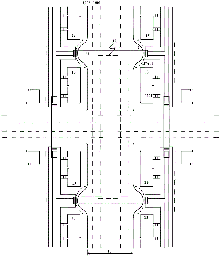 Assembled dedicated pedestrian street, pavement method of pedestrian street and design method of pedestrian street