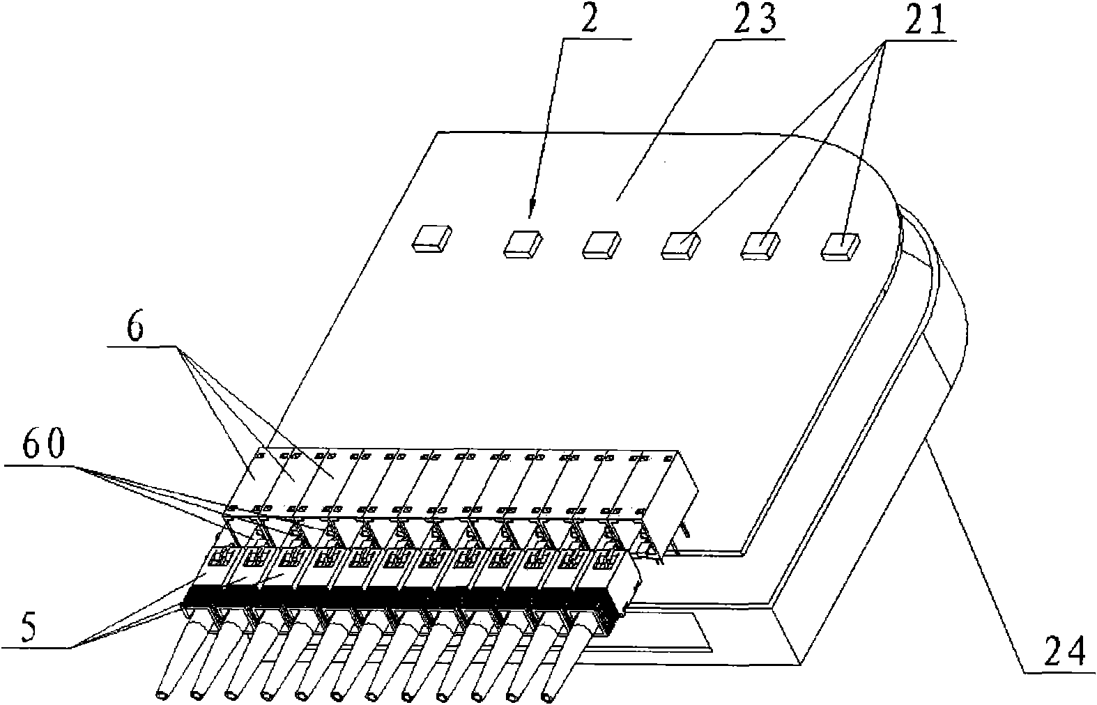 Optical fibre connection device