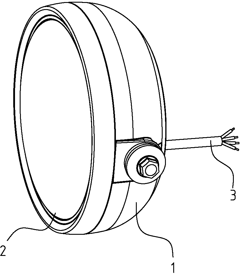 Light-emitting diode (LED) headlamp for motorcycle