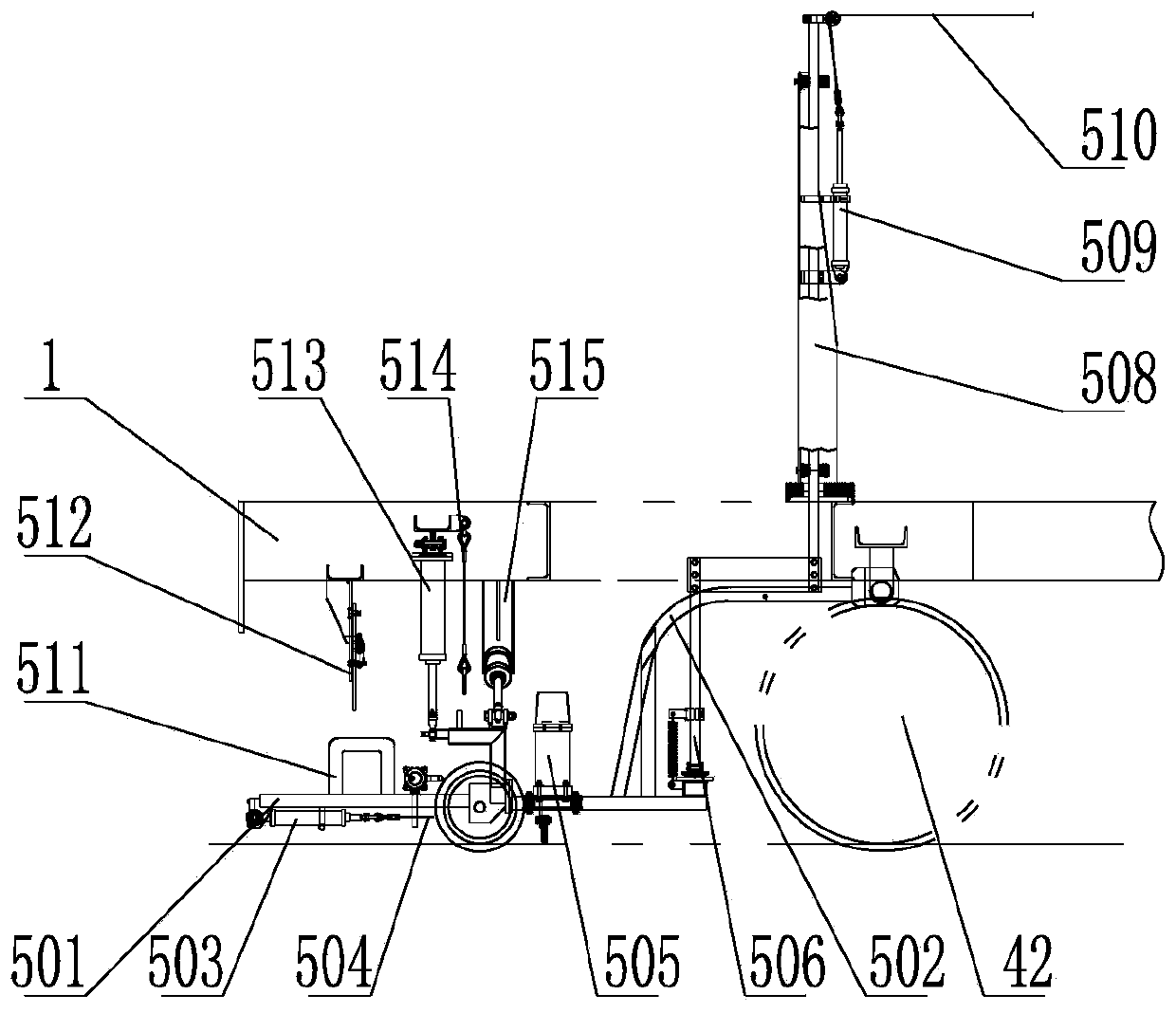 Railway turnout tamping wagon