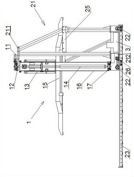 Single-side hydraulic drive type stereoscopic frame parking stall