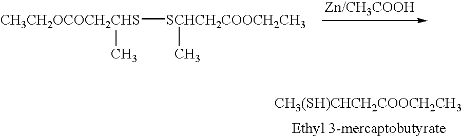 Ethyl 3-mercaptobutyrate as a perfuming agent and methods for preparing and using same