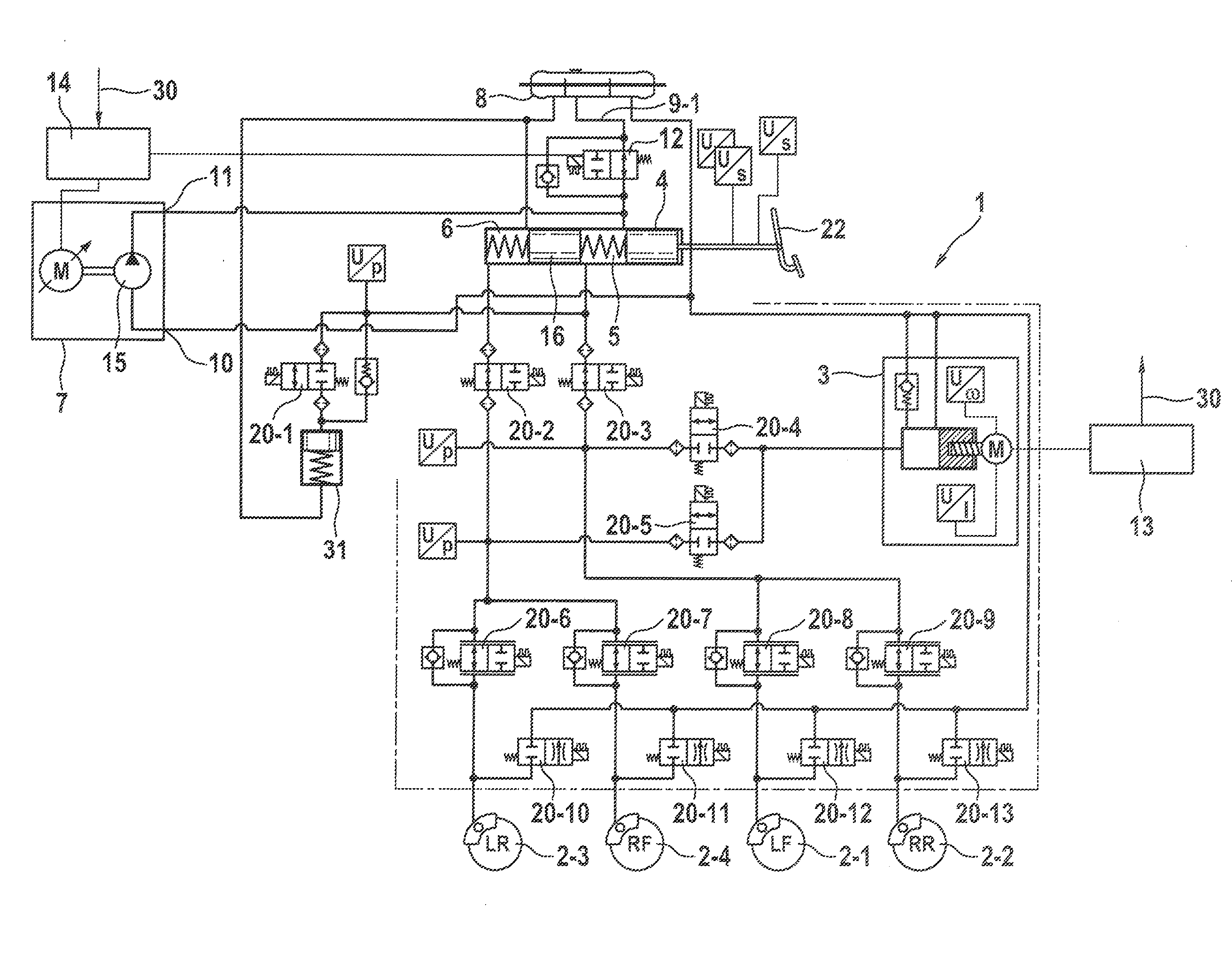 Hydraulic braking system and method