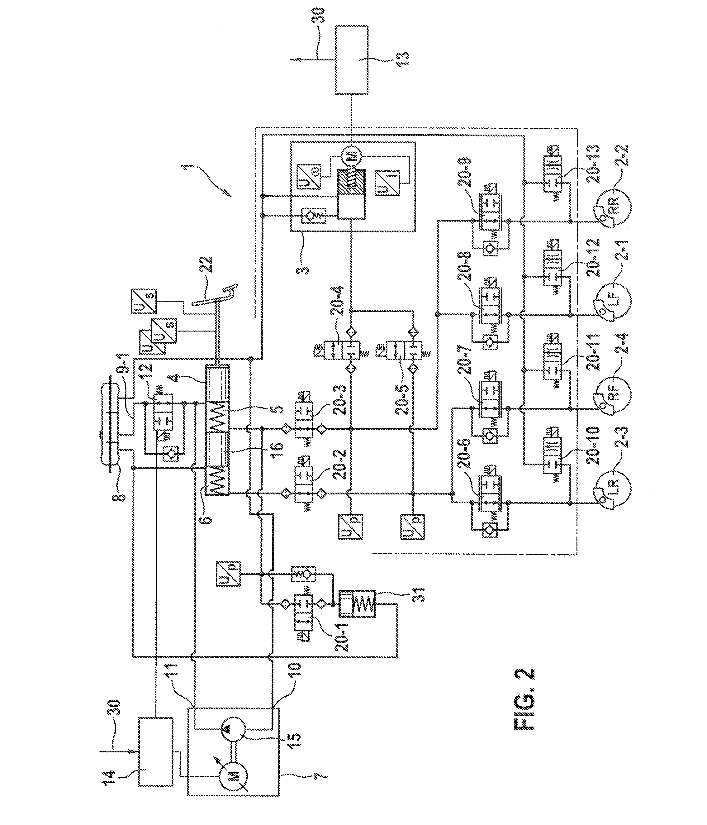 Hydraulic braking system and method