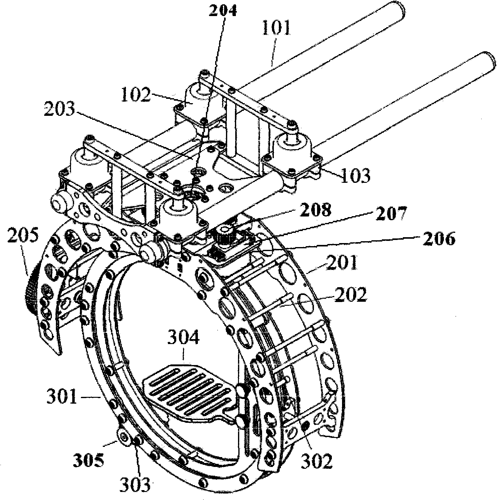 Airborne tripod head apparatus for collecting aerial information and use thereof