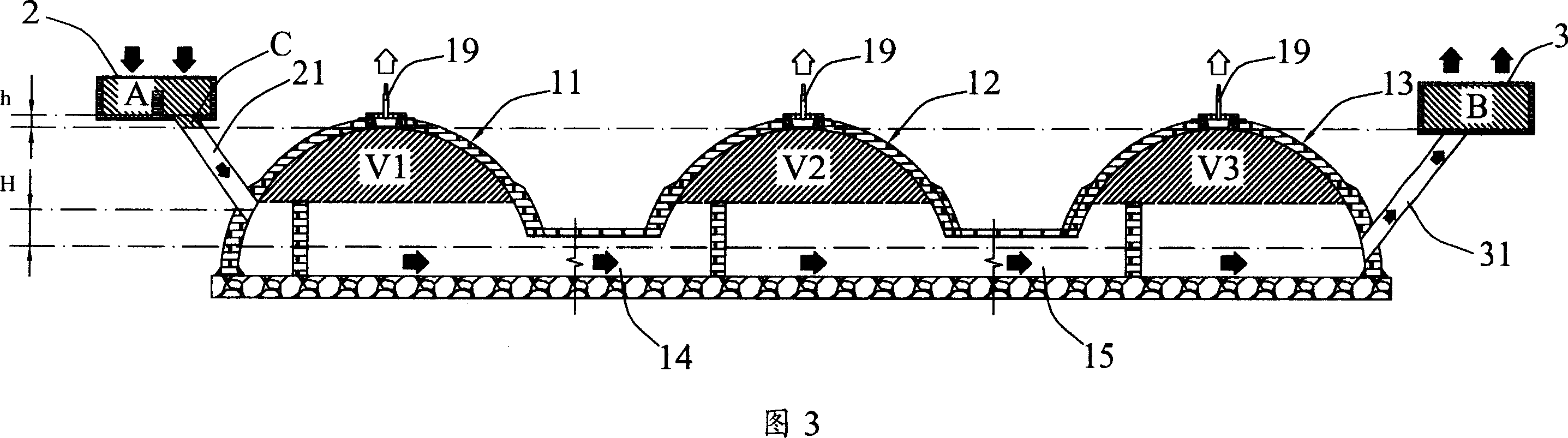 Coupled methane tank