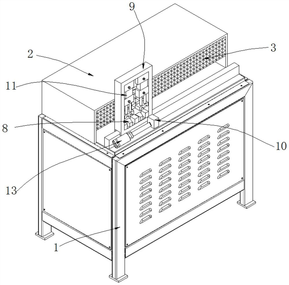 Trimming device for broom bristle production