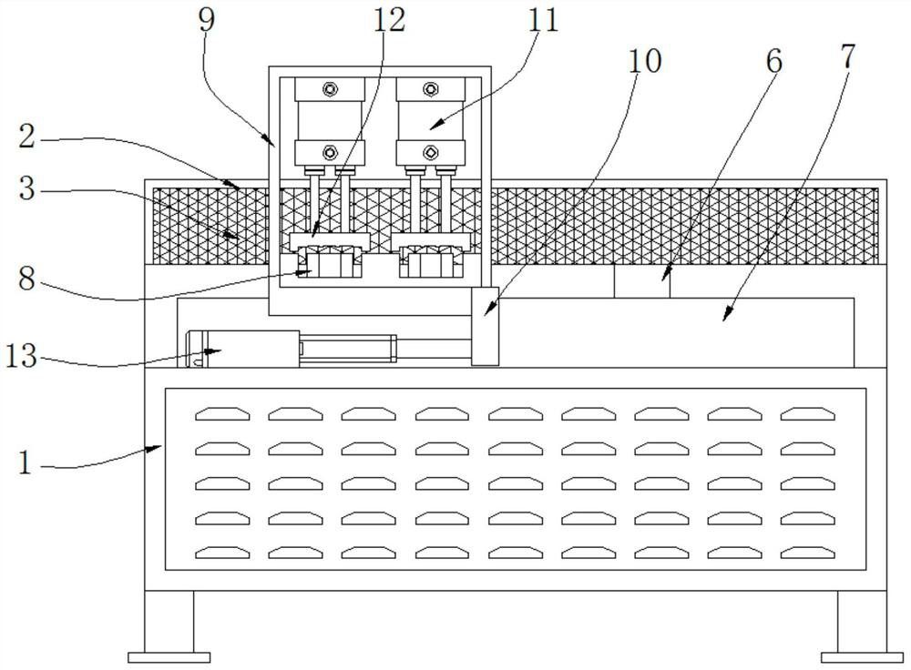 Trimming device for broom bristle production