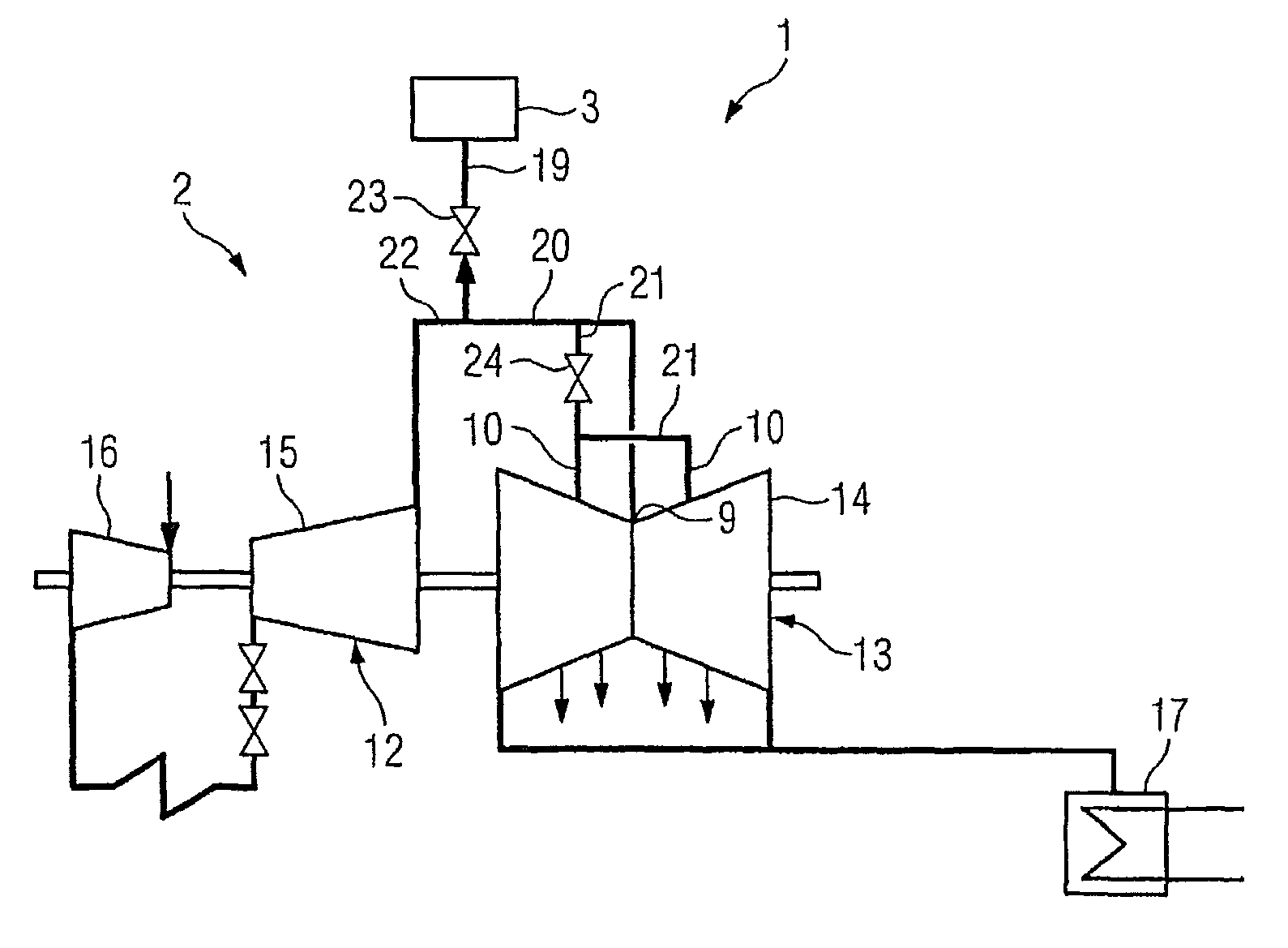 Method and device for operating a steam power station comprising a steam turbine and a process steam consumer