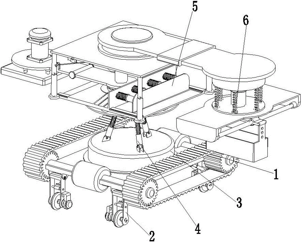 Automatic building all-in-one machine for high-speed rail station square floor tiles